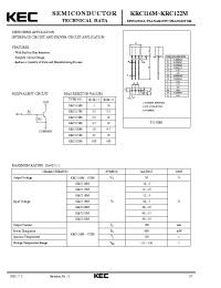 Datasheet KRC117M manufacturer KEC